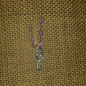 February birthstone 925 key necklace sterling 20